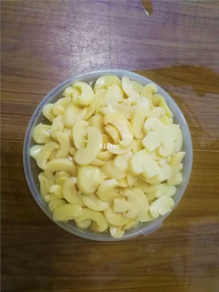 Mushroms di salamoia, funghi in salamoia, funghi salati, funghi nell'aceto, funghi conservati in So2, interi / fette